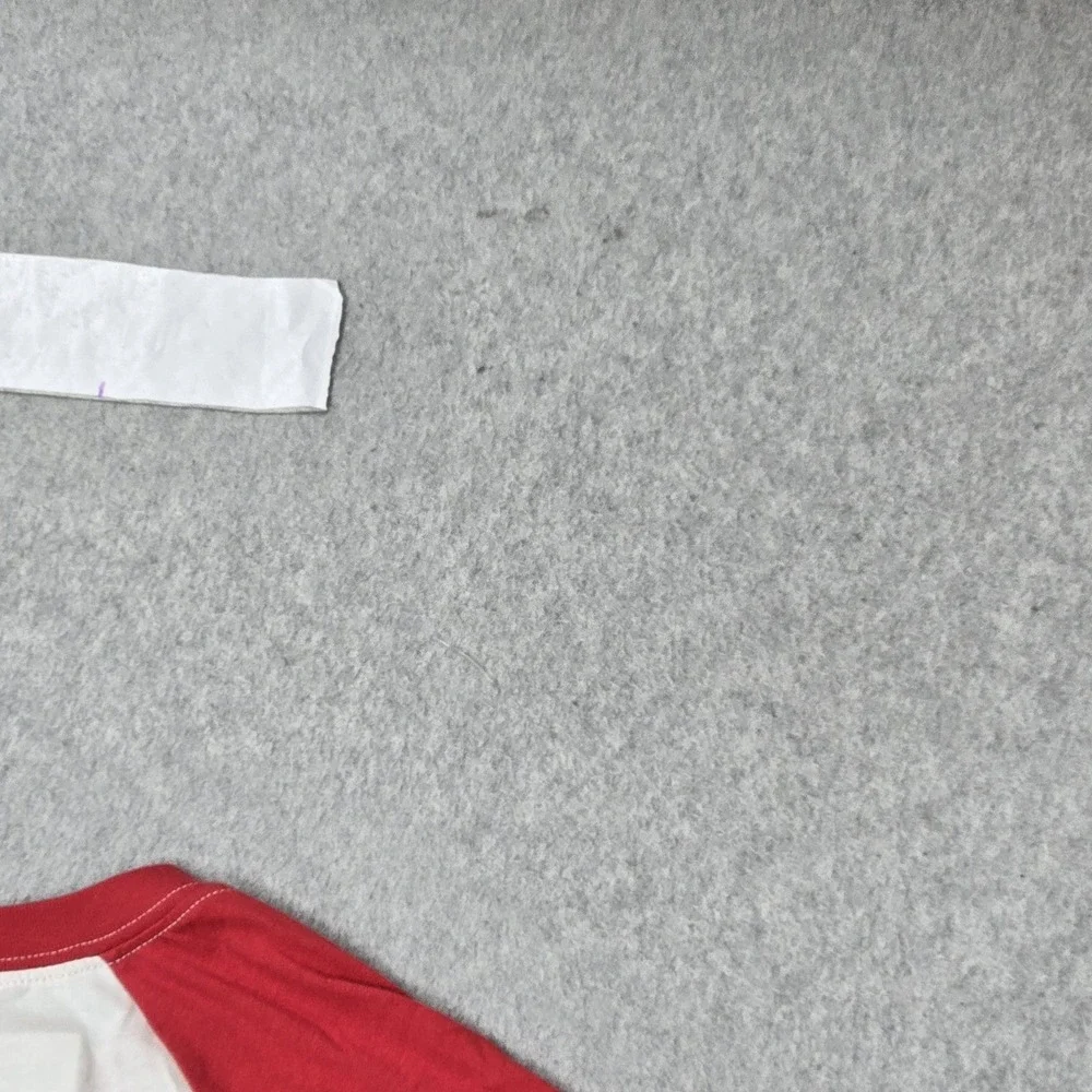 True‎ Religion Men Shirt L White Graphic Logo Number Raglan Baseball Tee
